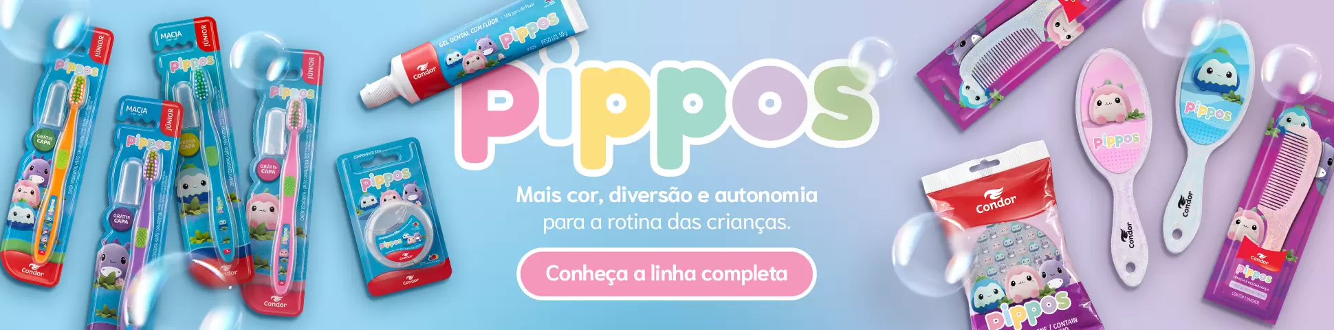 Pipos - Mais cor, diversão e autonomia para a rotina das crianças - Conheça a linha completa