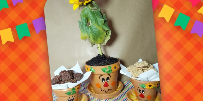 PAP Festa Junina - Vasos de cerâmica Espantalho