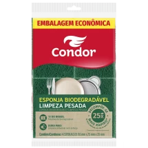 Esponja Biodegradável Limpeza Pesada Embalagem Econômica