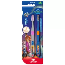 Escova Dental Condor Júnior Zootopia Macia Promocional 2Pack