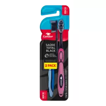 Escova Dental Condor Saúde Total Black 2Pack Macia