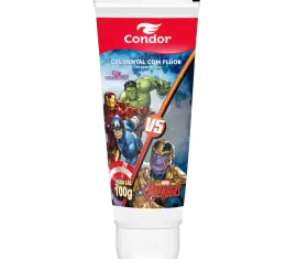 Gel Dental Condor Avengers com Flúor Bubble Gum 100gr