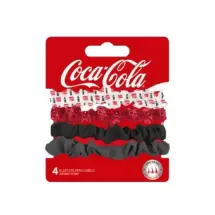 Elástico para Cabelo 4 Unidades Coca-Cola Condor