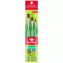 Kit Pincéis Ergonômicos - Chatos