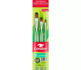 Kit Pincéis Ergonômicos - Chatos