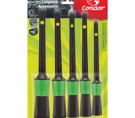 Conjunto de Pincéis para Limpeza Automotiva