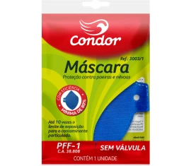 Máscara de Proteção Sem Válvula - Proteção contra poeiras, névoas e fumos.