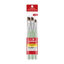 Kit Pincéis Ergonômicos - Chanfrados